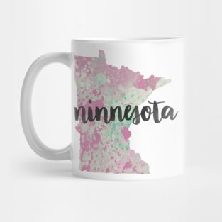 minnesota - calligraphy and abstract state outline Mug